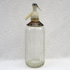 Vintage Schweppes Glass Soda Syphon Bar Ornament 1960s Image