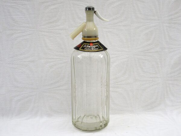 Vintage Schweppes Glass Soda Syphon Bar Ornament 1960s Image