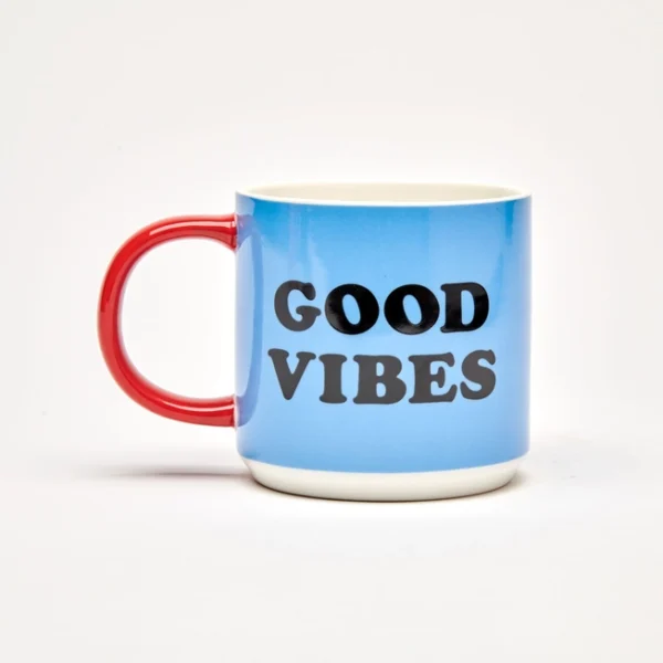 Vintage 70s Style Peanuts Snoopy Good Vibes Mug - Image 2