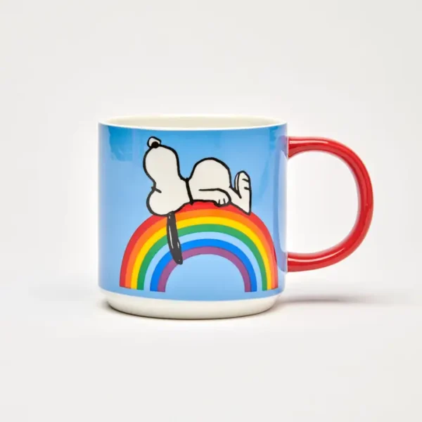 Vintage 70s Style Peanuts Snoopy Good Vibes Mug