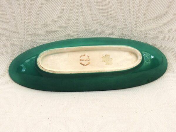 Vintage Sylvac Pottery Oval Leaf Dish Mid Century 1950s Decor - Image 2