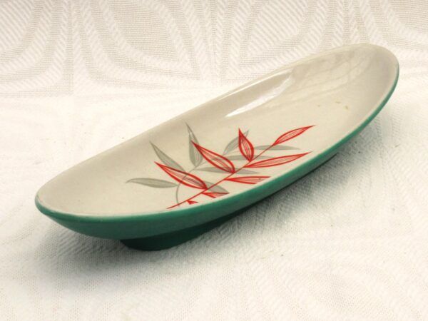 Vintage Sylvac Pottery Oval Leaf Dish Mid Century 1950s Decor - Image 3