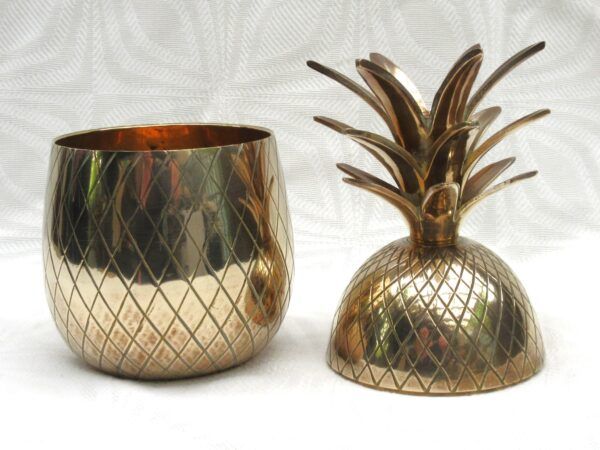 Vintage Brass Pineapple Ice Bucket 1970s Original - Image 5