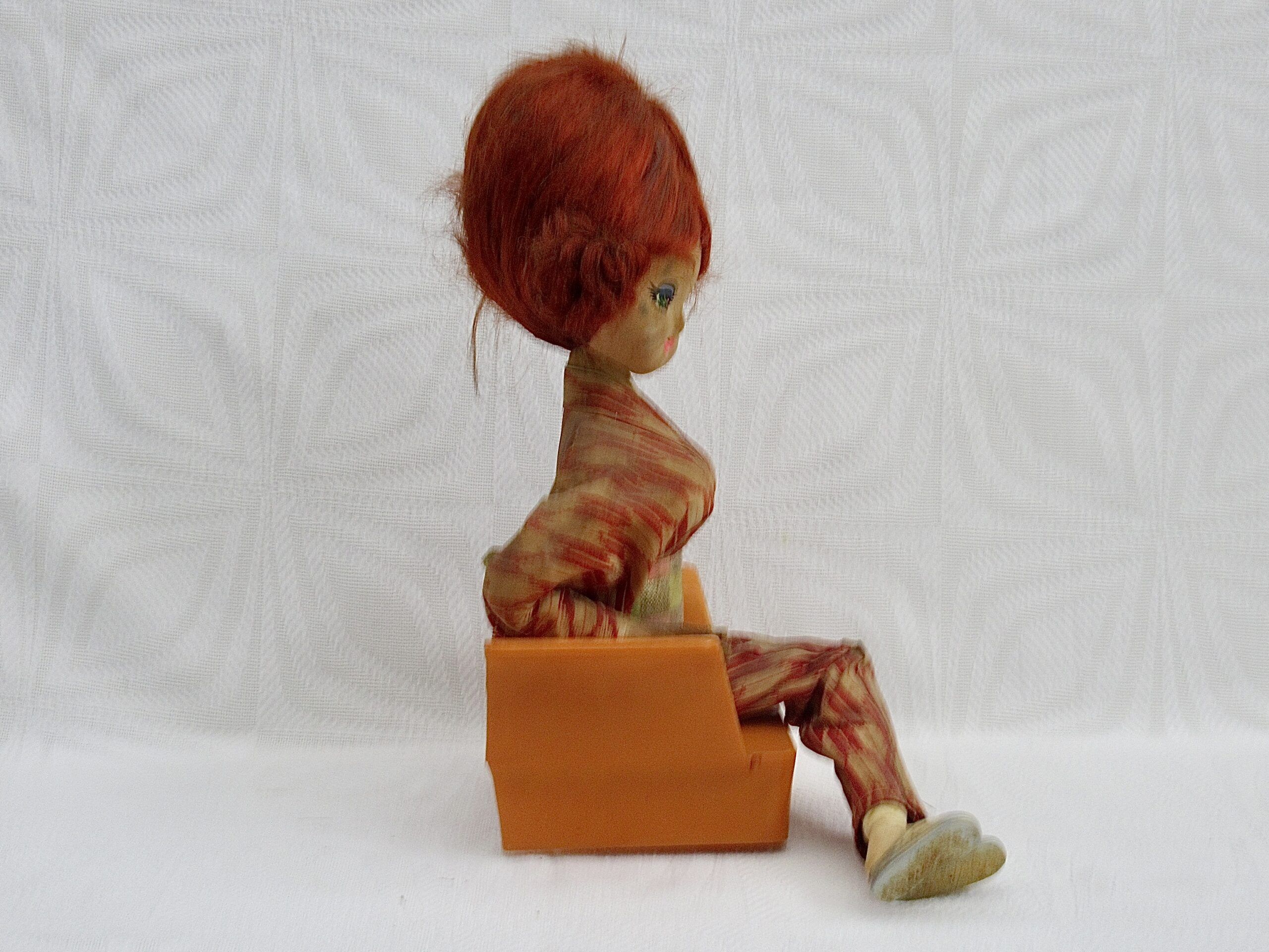 Vintage Bradley Pose Doll Sitting Red Hair Kimono 60s 70s - Image 2