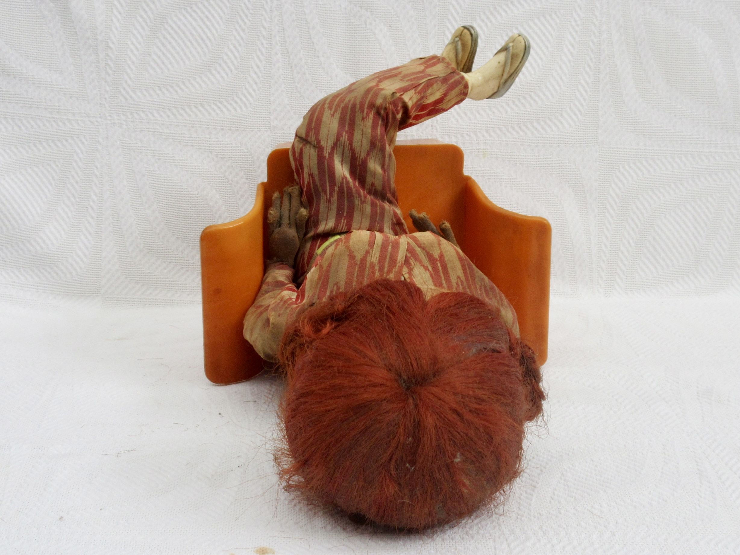 Vintage Bradley Pose Doll Sitting Red Hair Kimono 60s 70s - Image 4