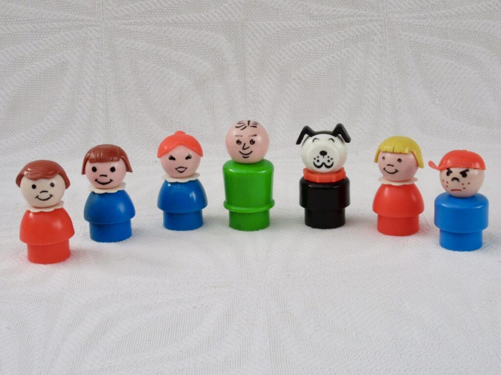 Vintage Fisher Price Little People Family Bundle 1970s Image