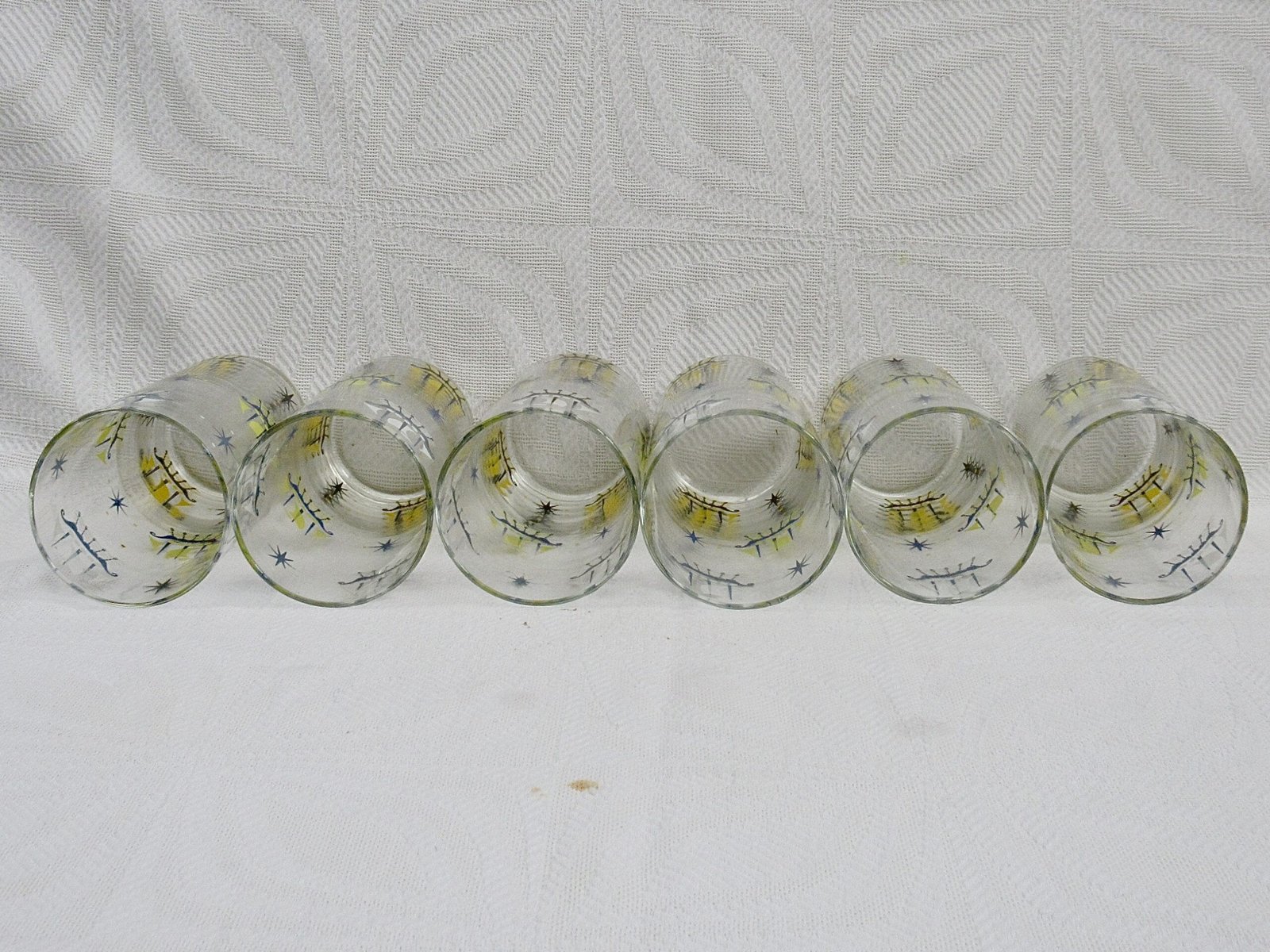 Vintage Hi-Ball Glasses x6 Scandinavian Nordic Viking Ships 1960s - Image 3