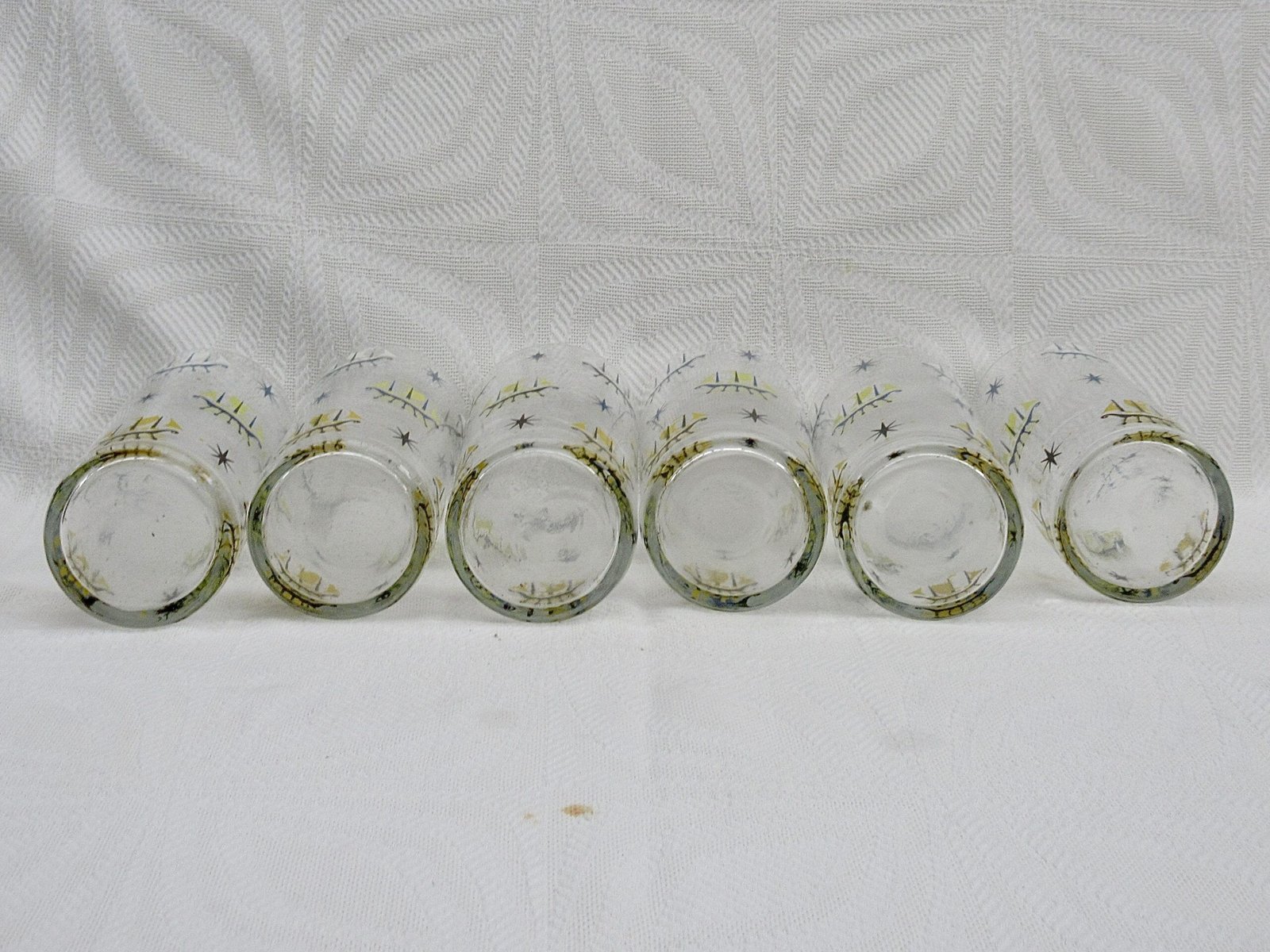 Vintage Hi-Ball Glasses x6 Scandinavian Nordic Viking Ships 1960s - Image 2