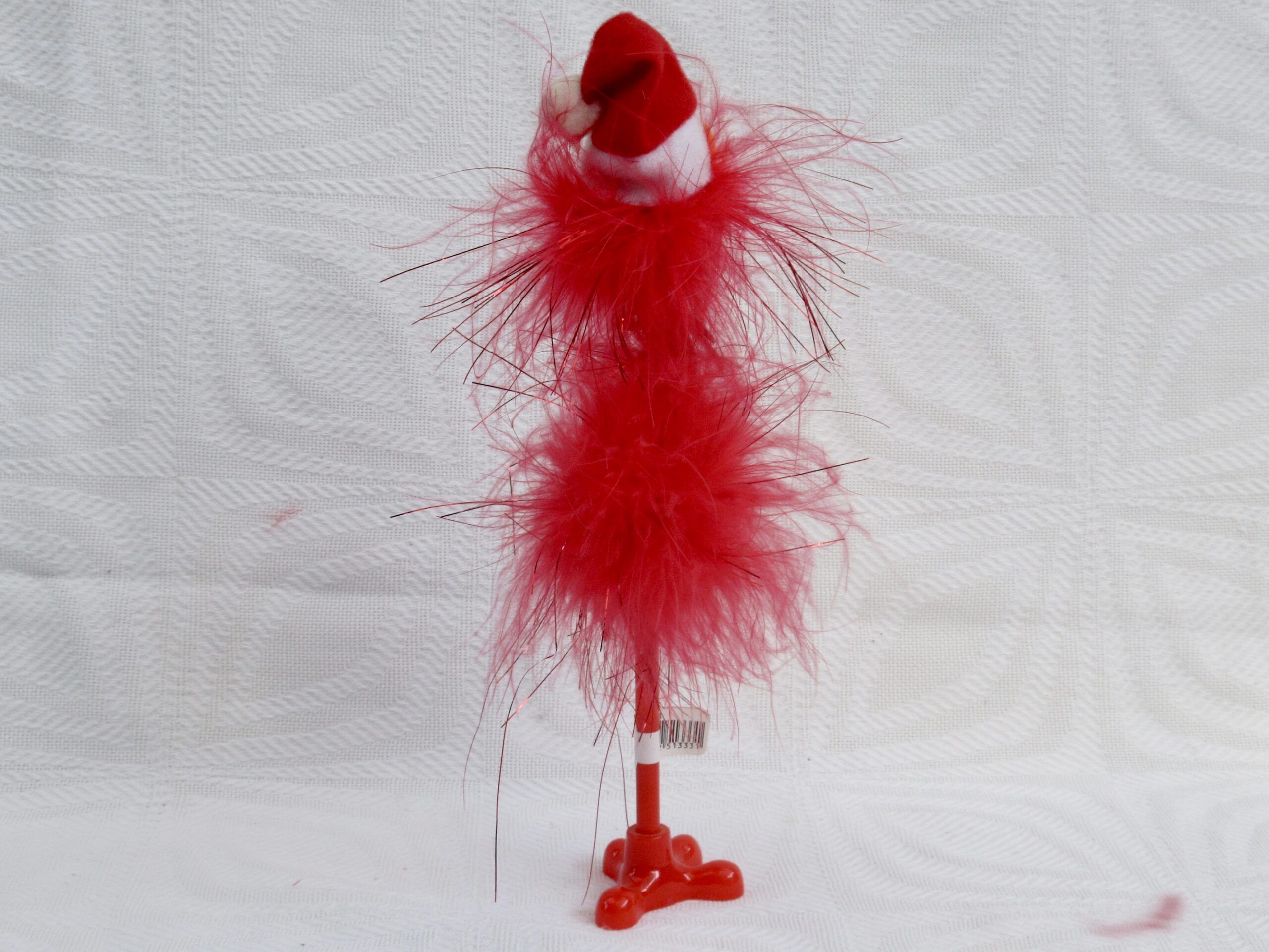 Vintage Novelty Christmas Pen Red Ostrich Emu Santa Hat - Image 2