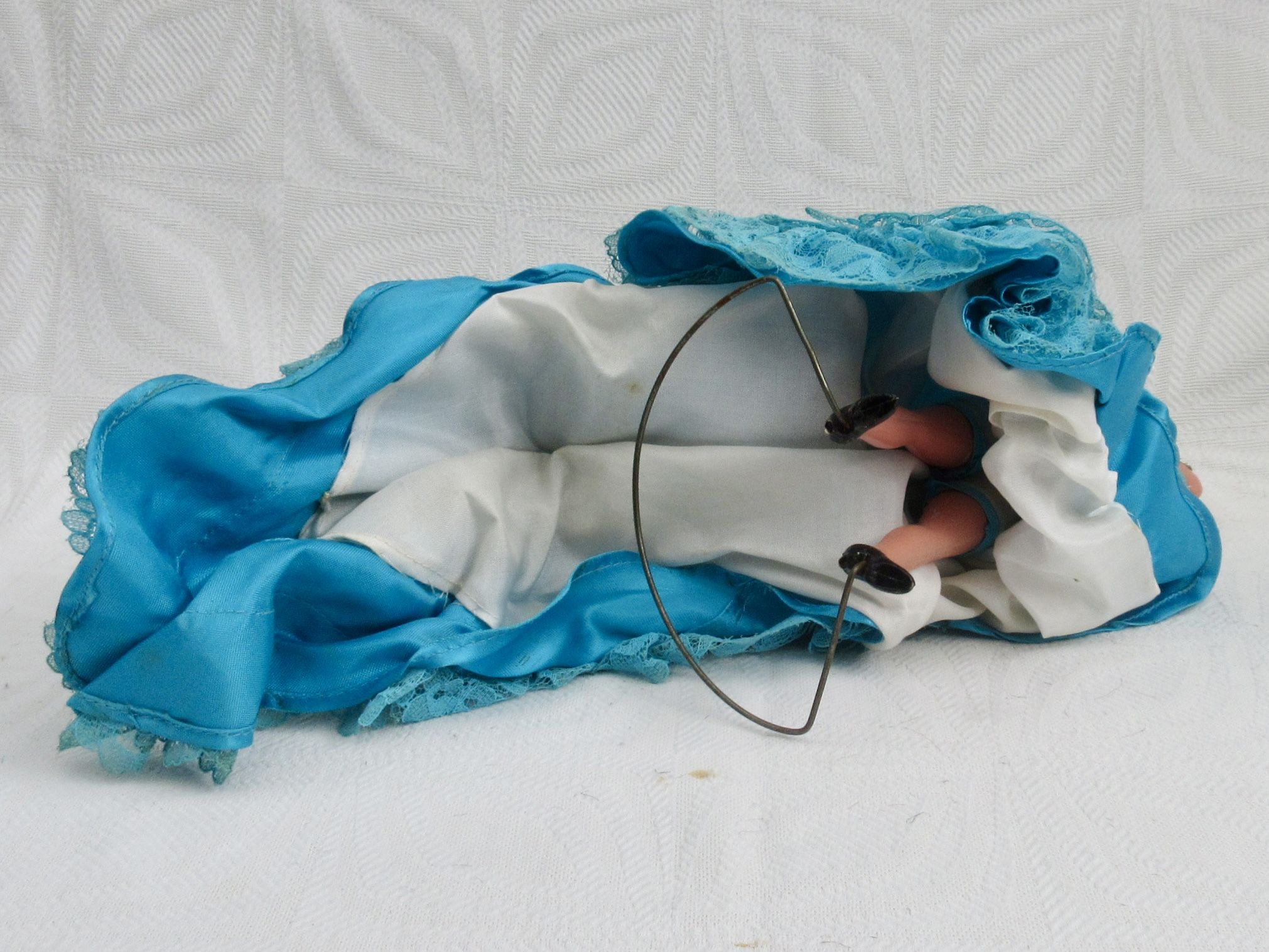 Vintage Spanish Flamenco Doll Bobbed Hair Blue Dress Boxed 60s 70s - Image 4