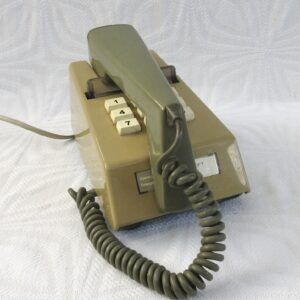 Original 70s Vintage Trimphone Push Button BT 8766 Green Prop Image