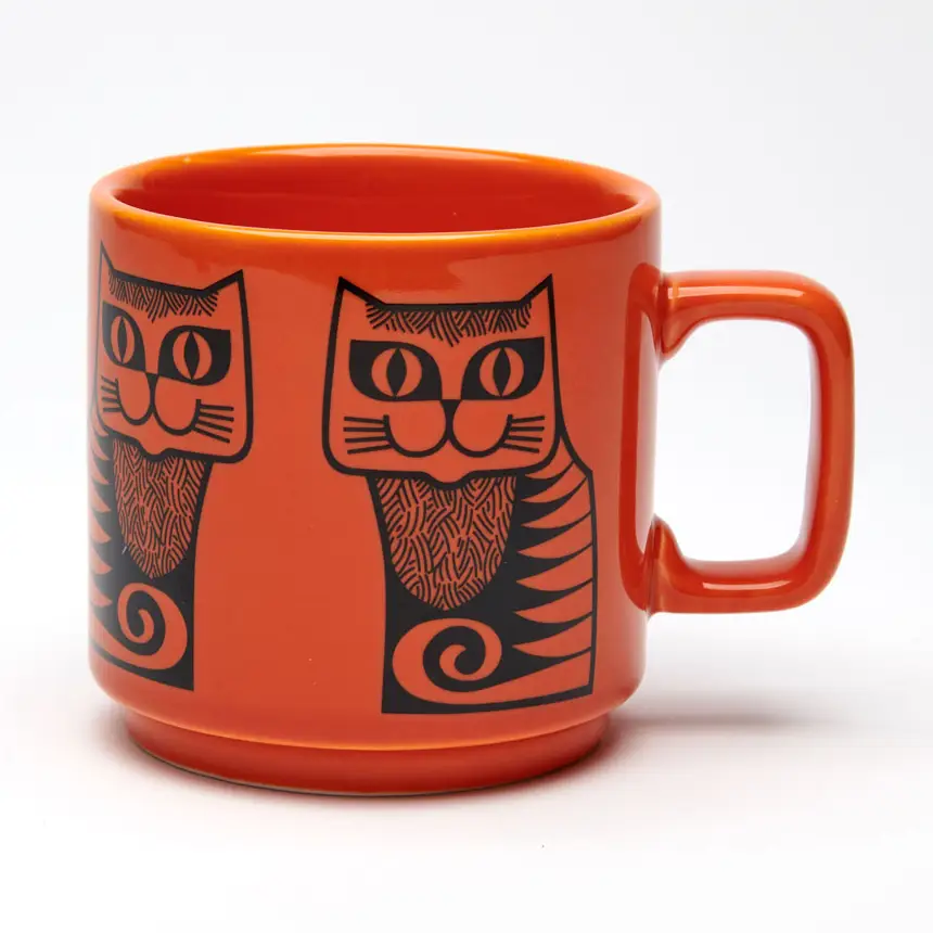 Magpie x Hornsea Mug Cat with Orange Glaze Image