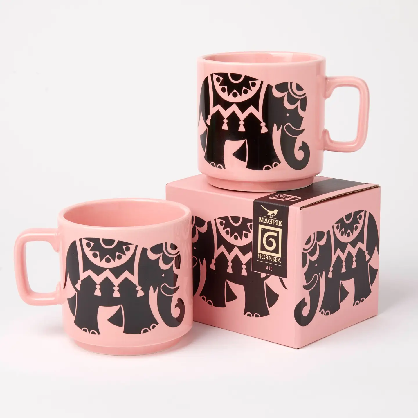 Magpie x Hornsea Mug Elephant with Pink Glaze - Image 3