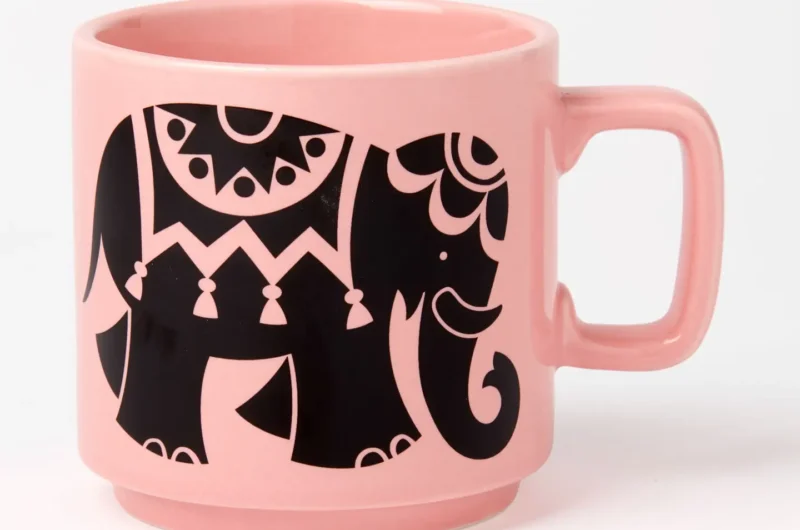 Magpie x HornseaMug Elephant with Pink Glaze Image