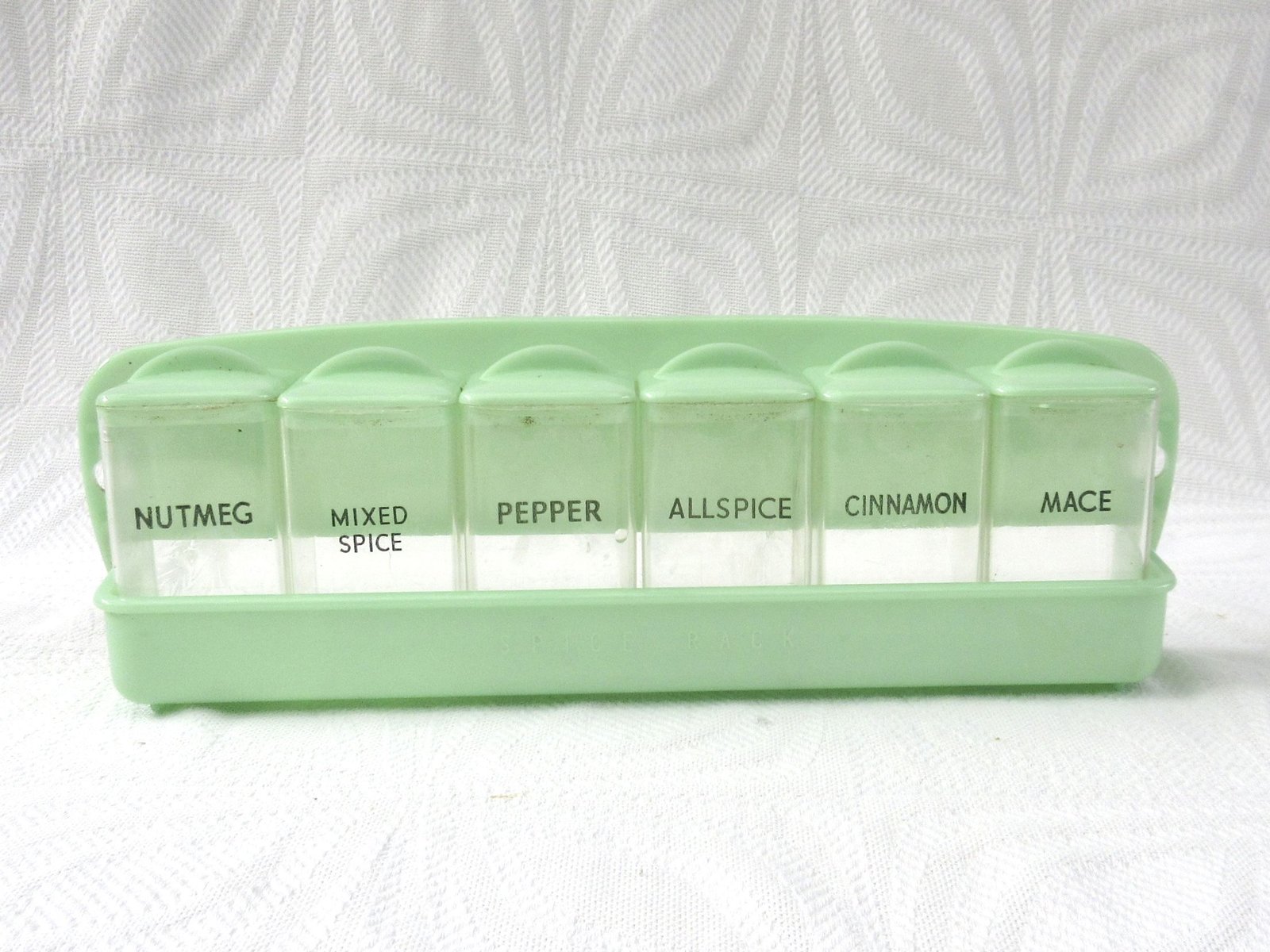 Vintage Bex Spice Rack Green Plastic Styrene Boxed Early 60s - Image 3