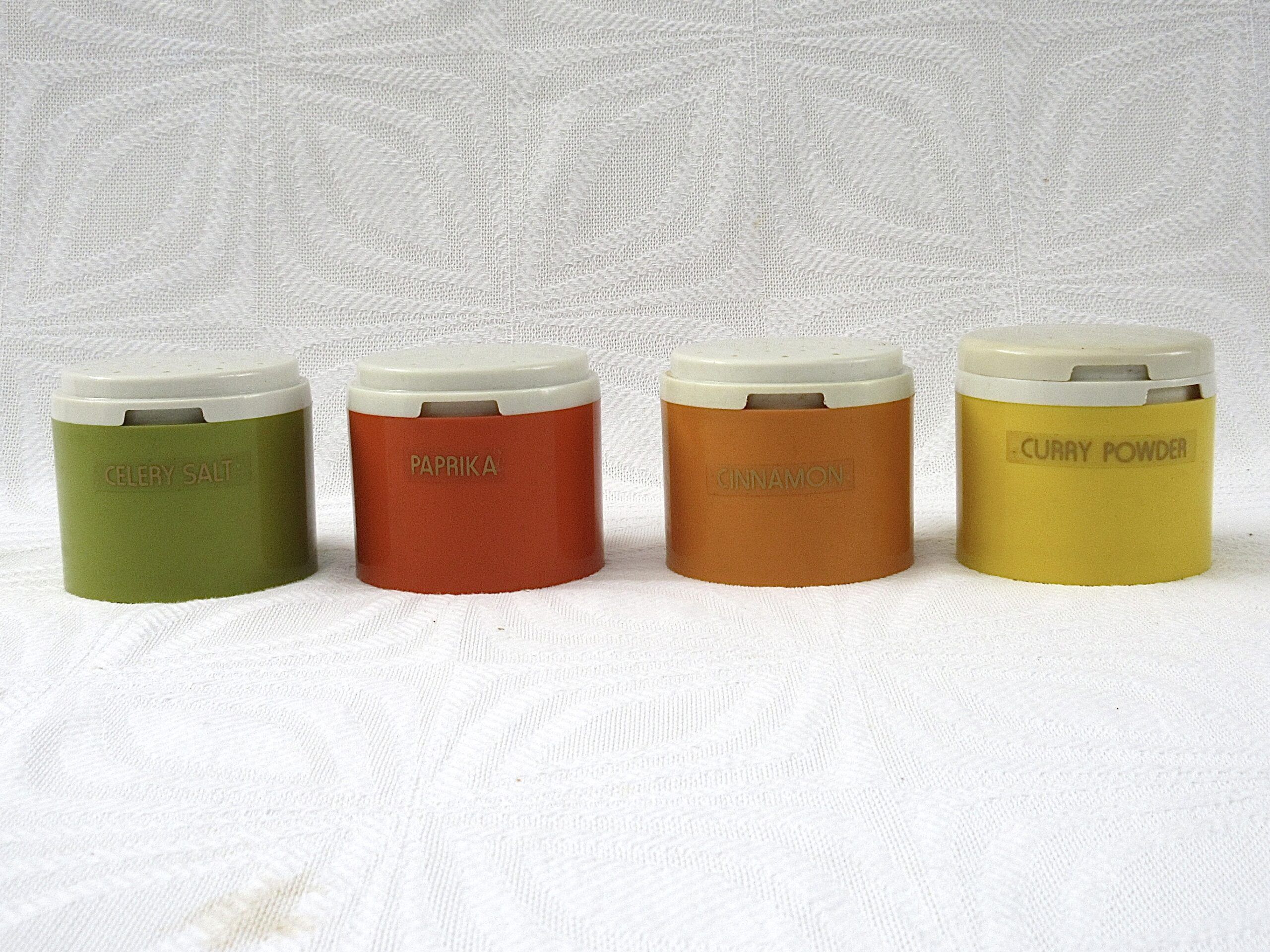 Vintage Tupperware Spice Containers x4 Stackable Set With Lid 1970s - Image 3