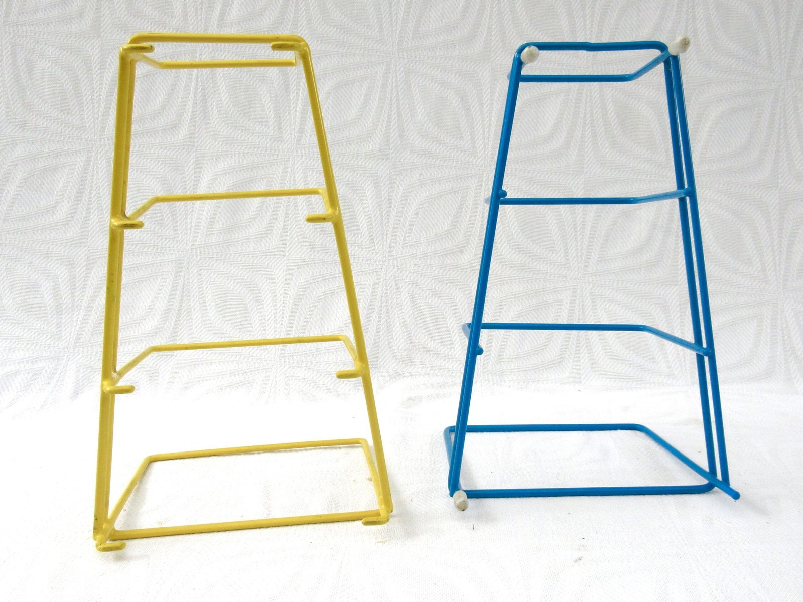 Vintage Wire Plate Rack Plastic Coated 1960s - Choose Blue or Yellow - Image 5