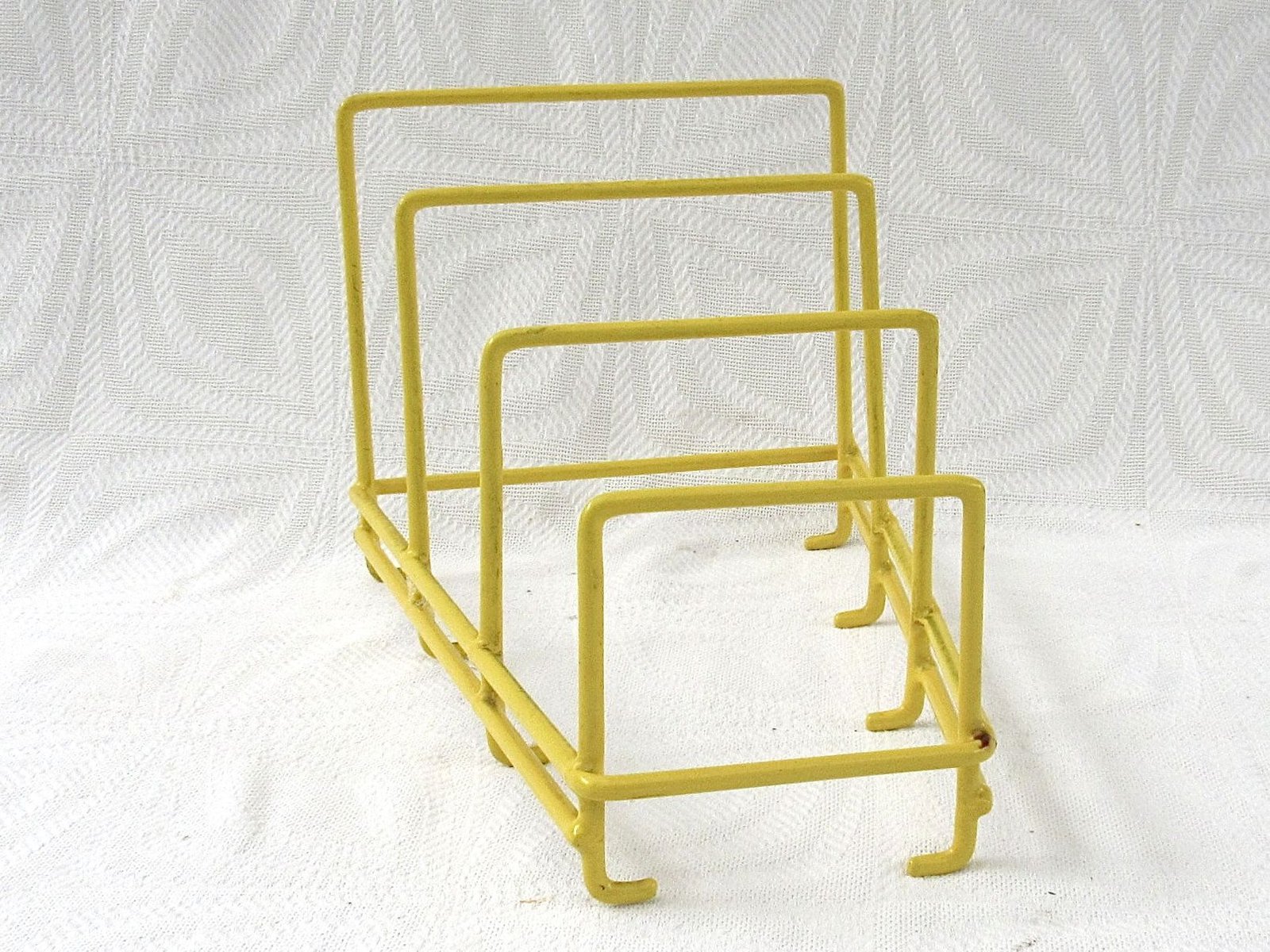 Vintage Wire Plate Rack Plastic Coated 1960s - Choose Blue or Yellow - Image 6