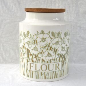 Vintage Hornsea Pottery Fleur Flour Storage Jar Large 1970s Image