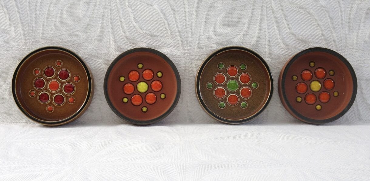 Vintage Hornsea Muramic Pin Dishes 1970s Image
