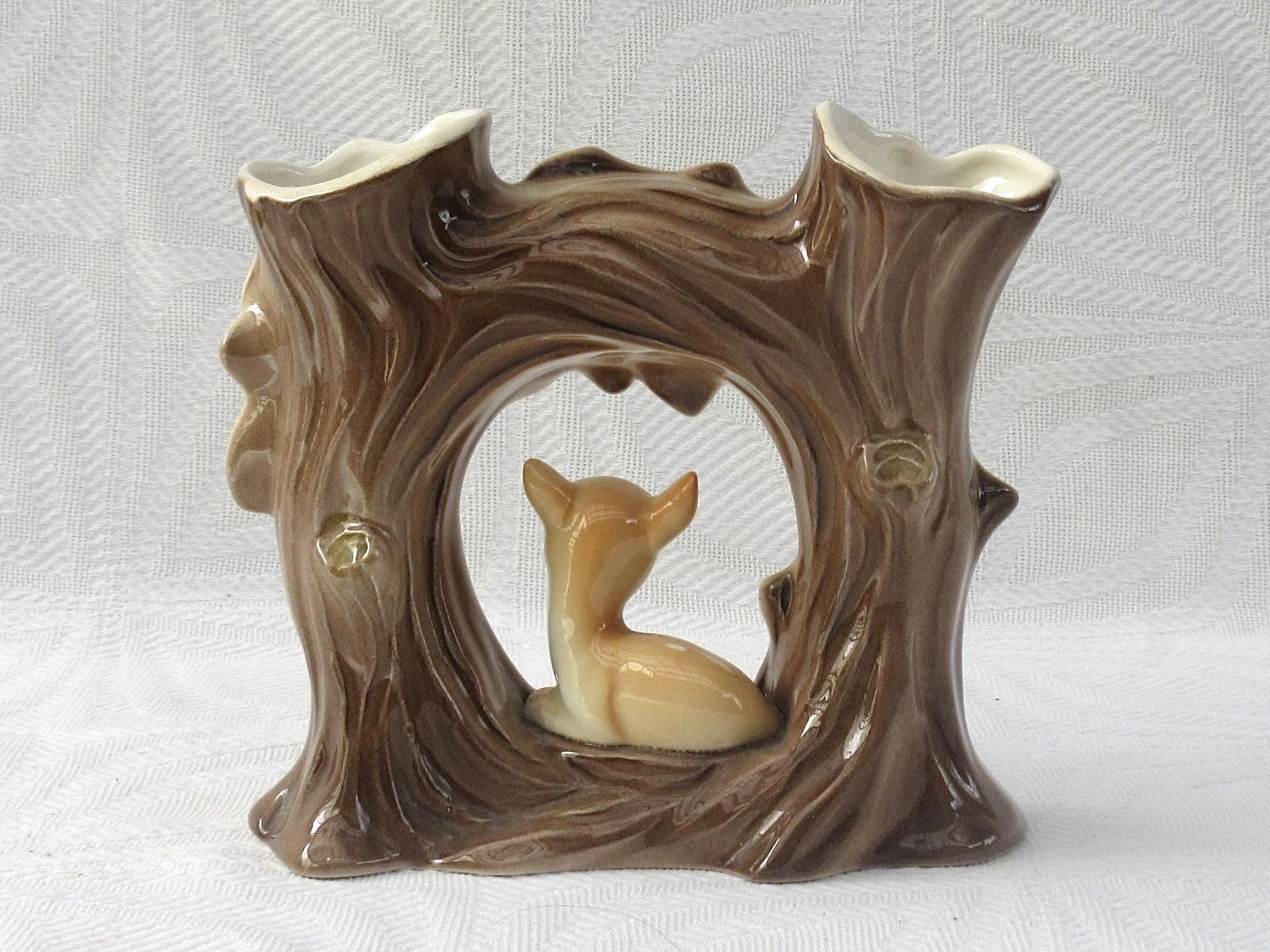 Vintage Hornsea Pottery Fauna Squirrel Double Vase 1960s - Image 5