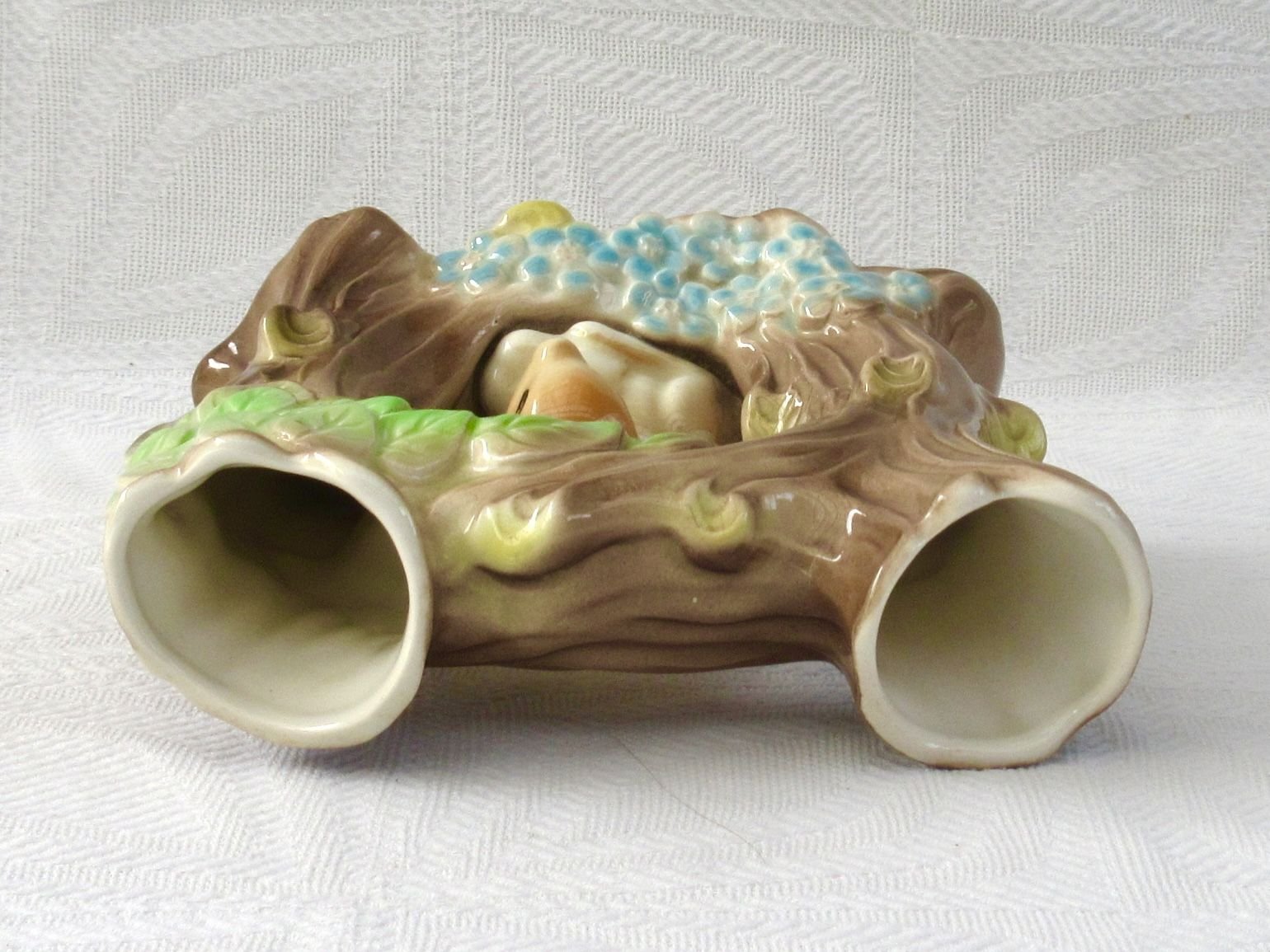 Vintage Hornsea Pottery Fauna Squirrel Double Vase 1960s - Image 3