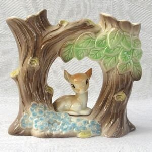 Vintage Hornsea Pottery Fauna Squirrel Double Vase 1960s Image