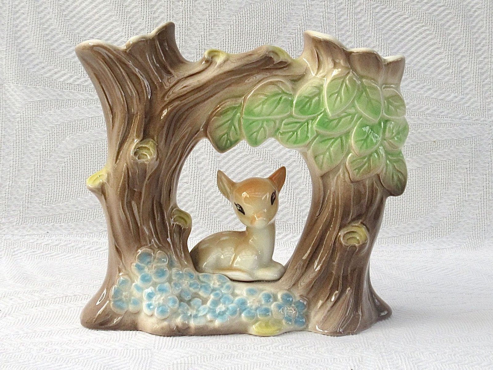Vintage Hornsea Pottery Fauna Squirrel Double Vase 1960s Image