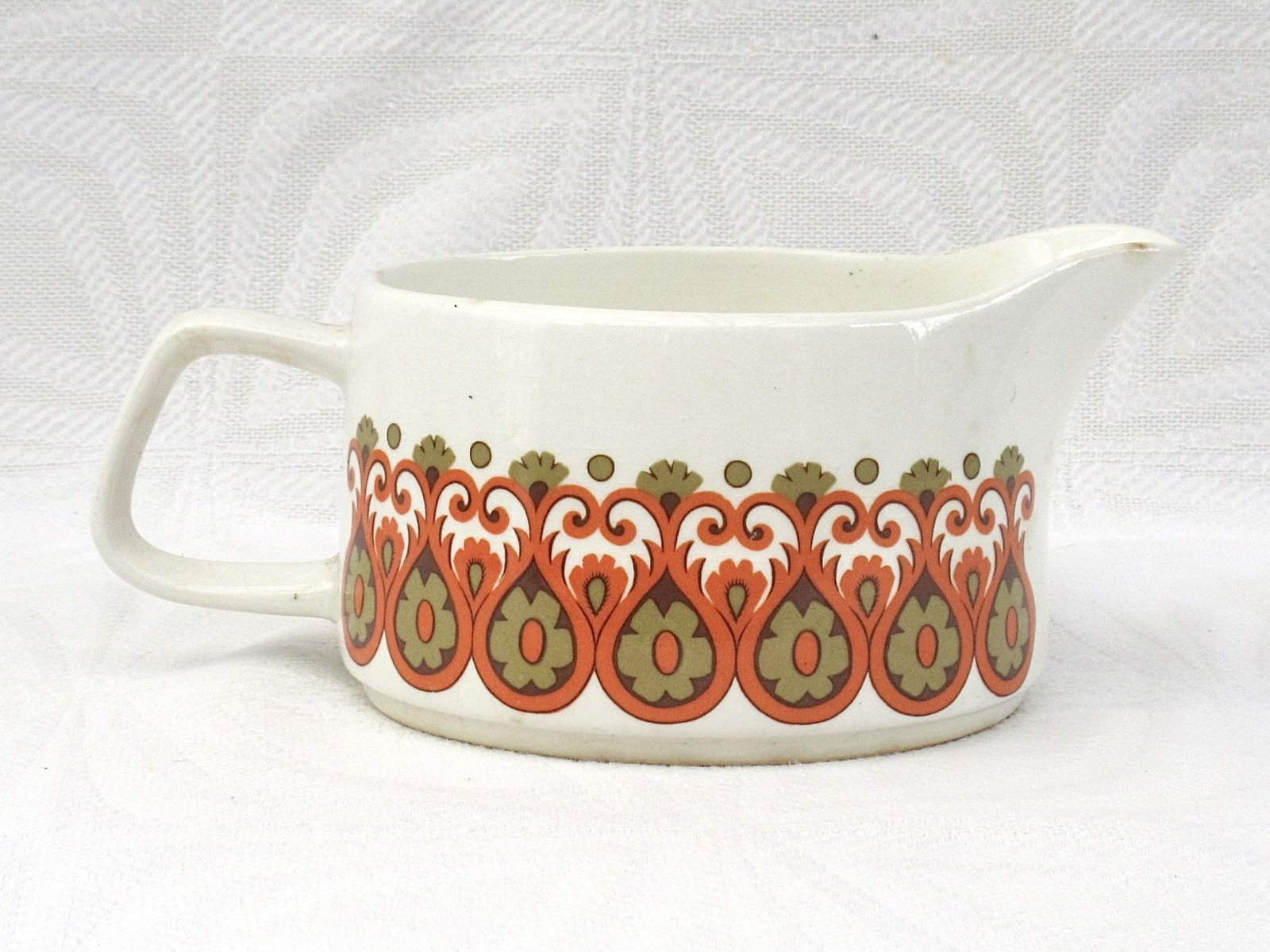 Vintage J&G Meakin Madrid Gravy Boat Jug 60s 70s Tableware Image