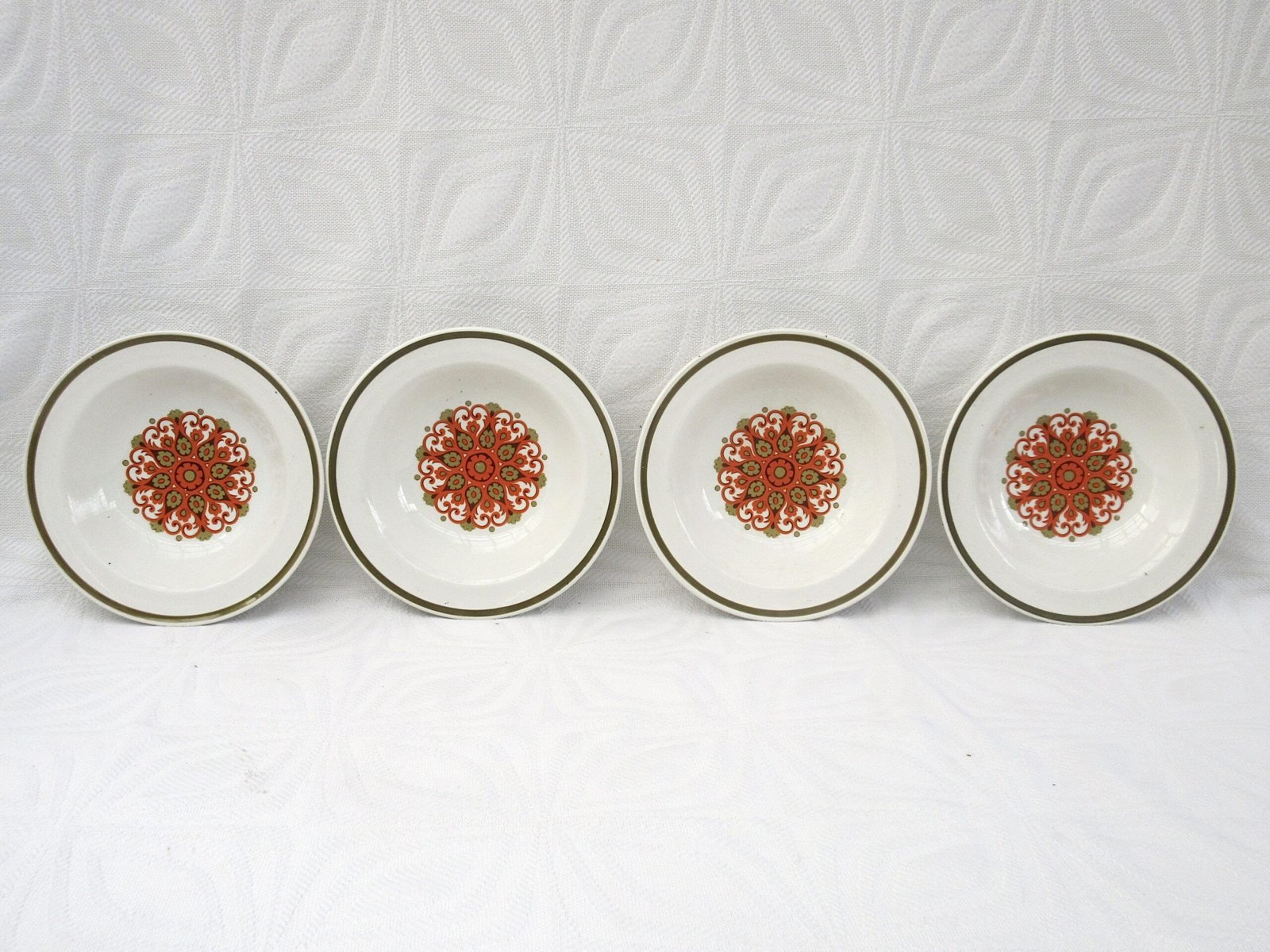 Vintage J&G Meakin Madrid x4 Cereal Bowls 60s 70s Tableware - Image 3