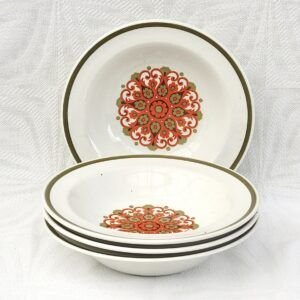 Vintage J&G Meakin Madrid x4 Cereal Bowls 60s 70s Tableware Image