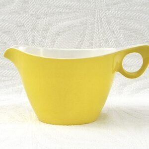 Vintage Melmex Melaware Plastic Yellow Picnic Milk Jug 60s 70s Image