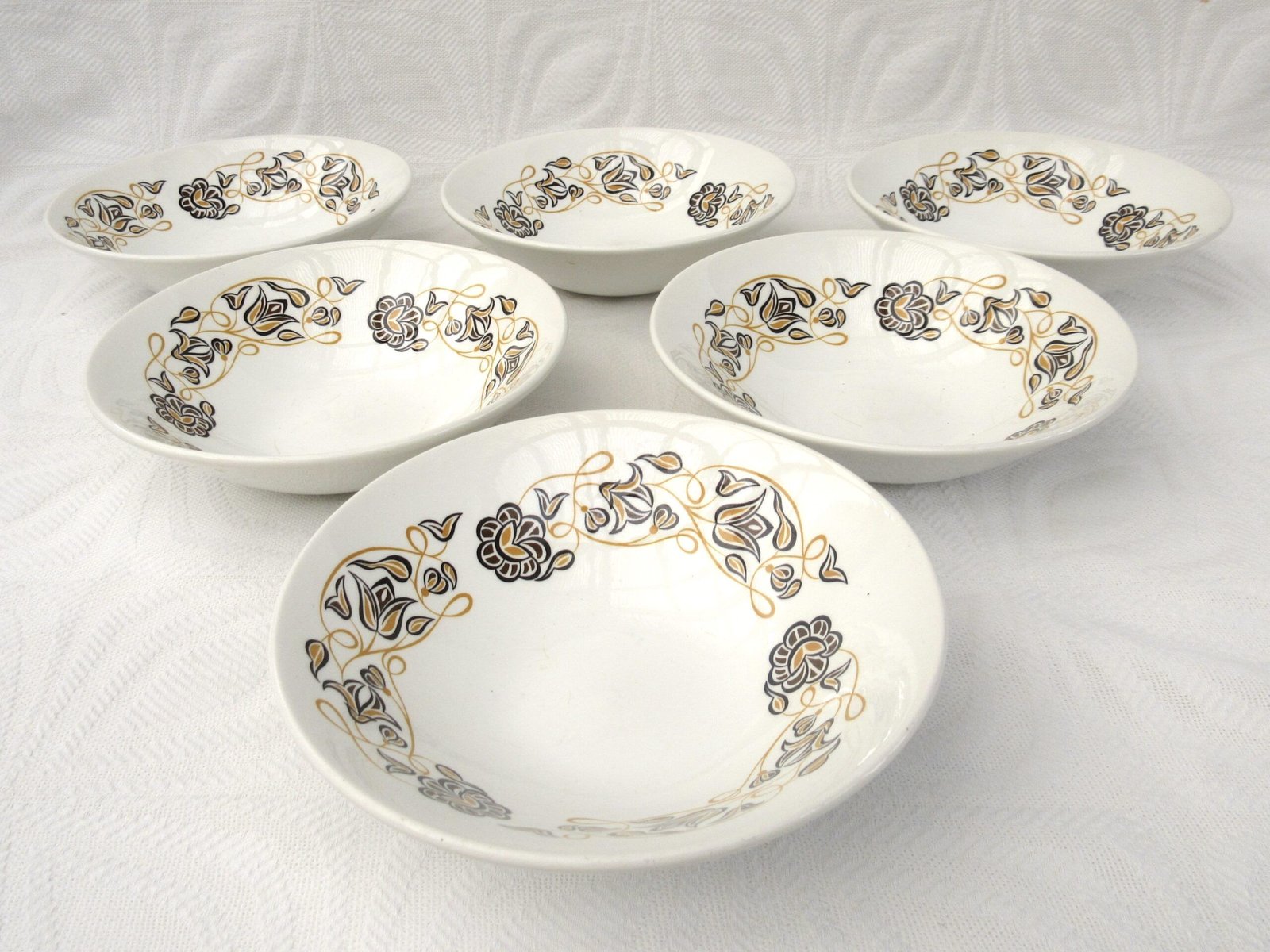 Vintage Poole Pottery Desert Song x6 Cereal Bowls 1960s - Image 4