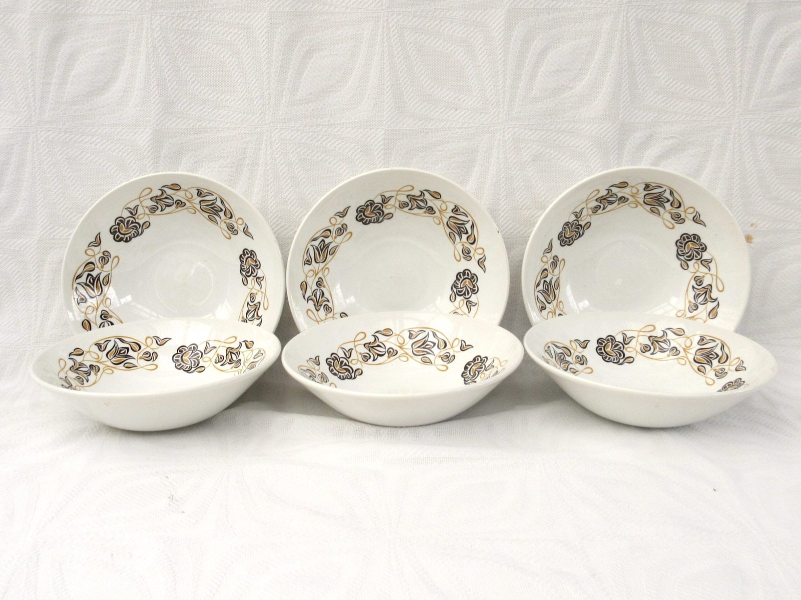 Vintage Poole Pottery Desert Song x6 Cereal Bowls 1960s - Image 2