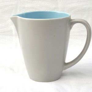 Vintage Poole Pottery Twintone Milk Jug Blue Grey 1960s Image