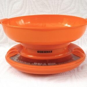 Vintage Soehnle Orange Plastic Culina Kitchen Scales Round 1970s Image