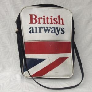Vintage British Airways Shoulder Flight Bag 70s 80s Image