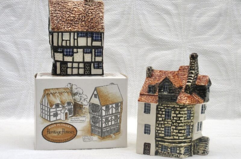 Vintage John Putnam Ceramic Heritage Houses 1970s - Choose Item Image