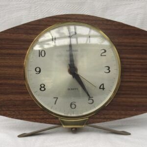 Vintage Metamec Clock Quartz Teak Surround 60s 70s Image