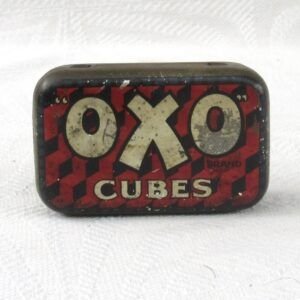 Vintage Old Oxo Tin Hinged Lid for 6 Cubes 20s 30s Image