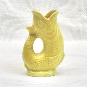 Vintage Wade Fish Gluggle Jug Yellow Small 3 1/2 Inch Image
