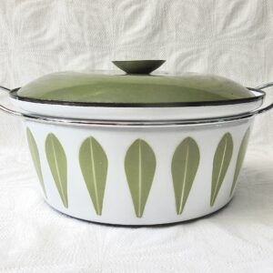 Vintage Catherineholm Large Lotus Casserole Dish Green 60s 70s Image