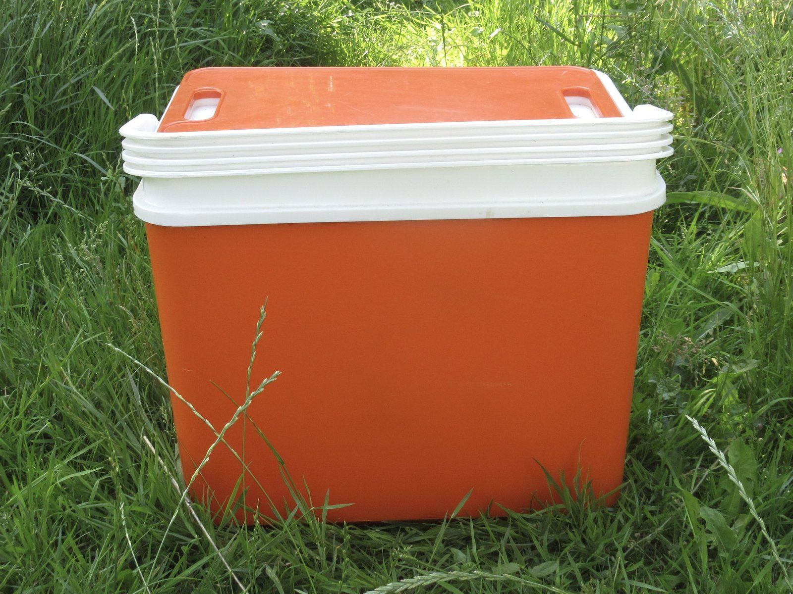 Vintage Coolbox Orange 1970s Campervan Caravan Picnic - Image 3