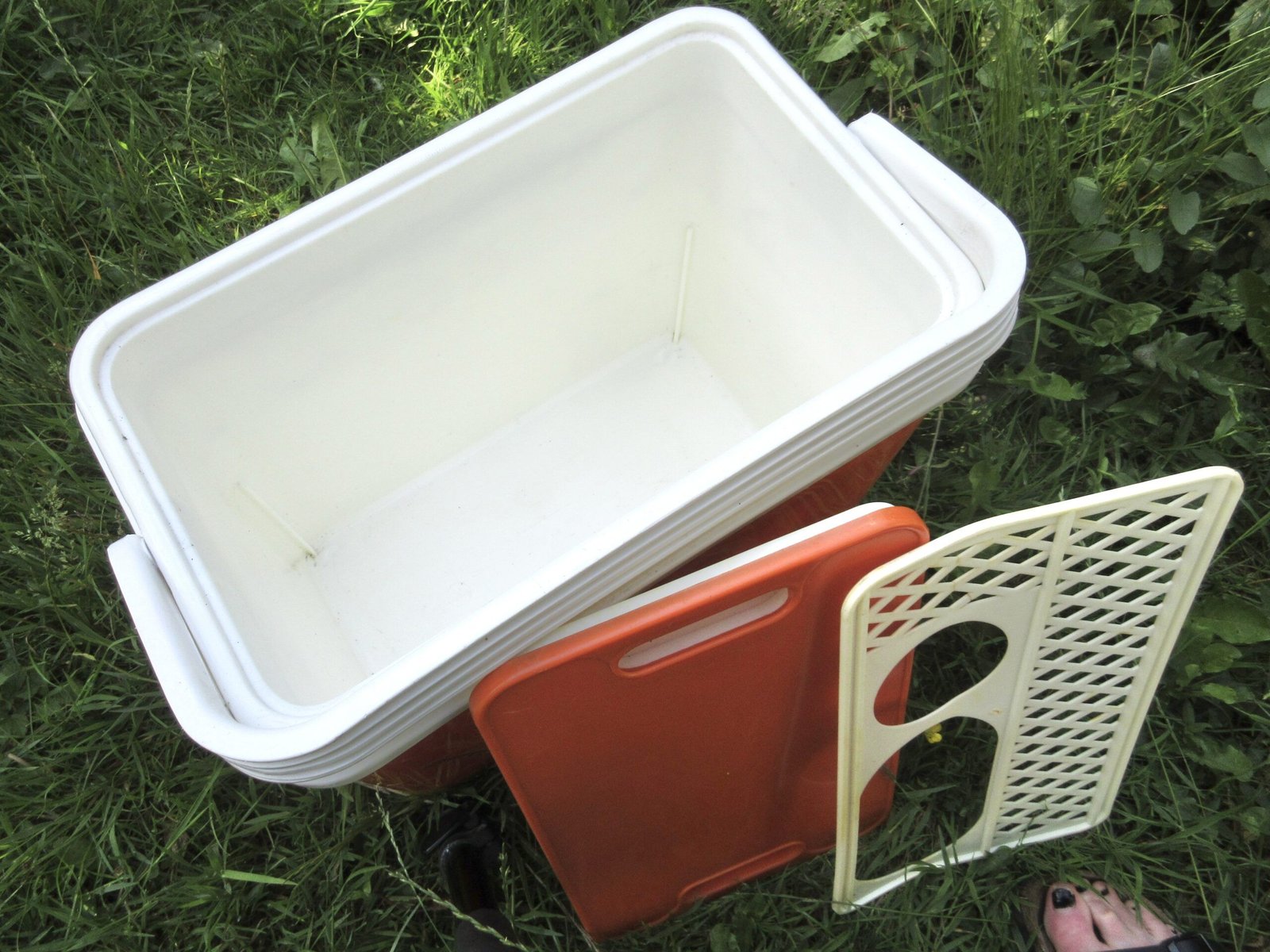Vintage Coolbox Orange 1970s Campervan Caravan Picnic - Image 4