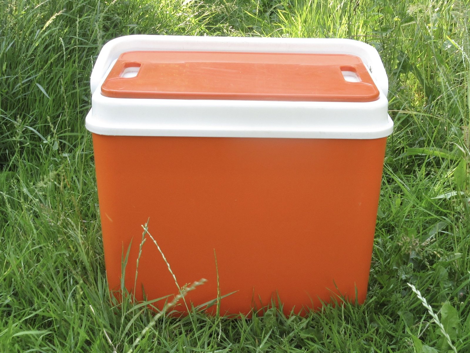 Vintage Coolbox Orange 1970s Campervan Caravan Picnic Image
