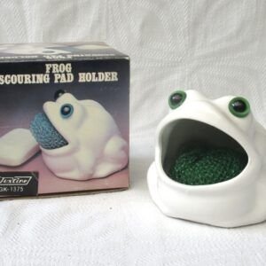 Vintage Justine Frog Scouring Pad Holder Boxed 70s 80s Image