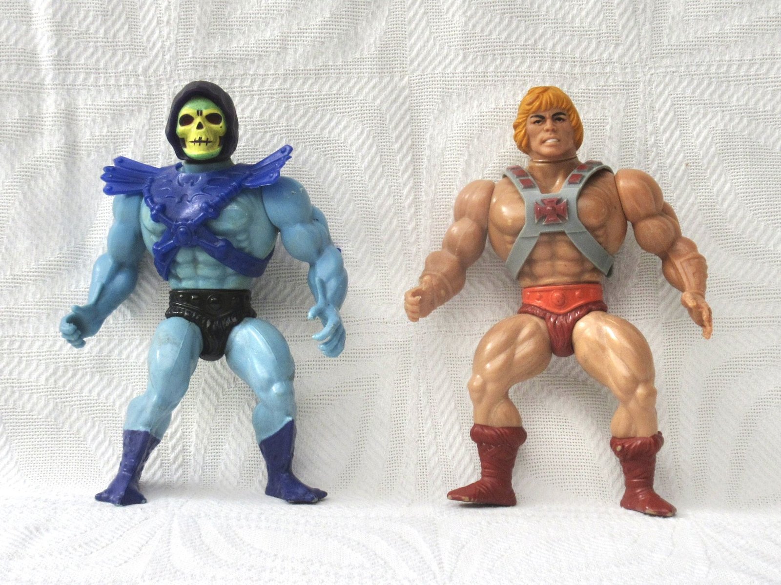 Vintage Original He-Man and Skeletor 80s Masters of the Universe Action Figures 1981 Image