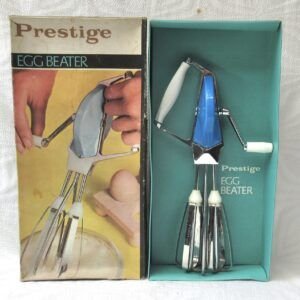Vintage Prestige Egg Beater Hand Whisk Blue Boxed 60s 70s Image