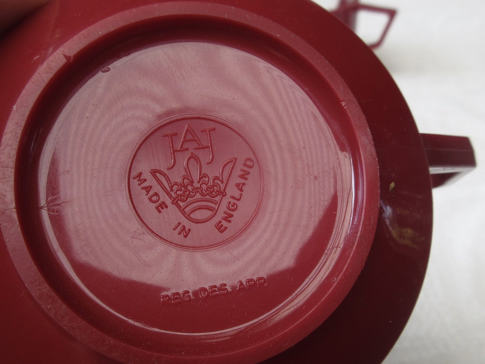 Vintage Pyrex Drink Up Cups x3 Maroon Red 70s 80s - Image 8