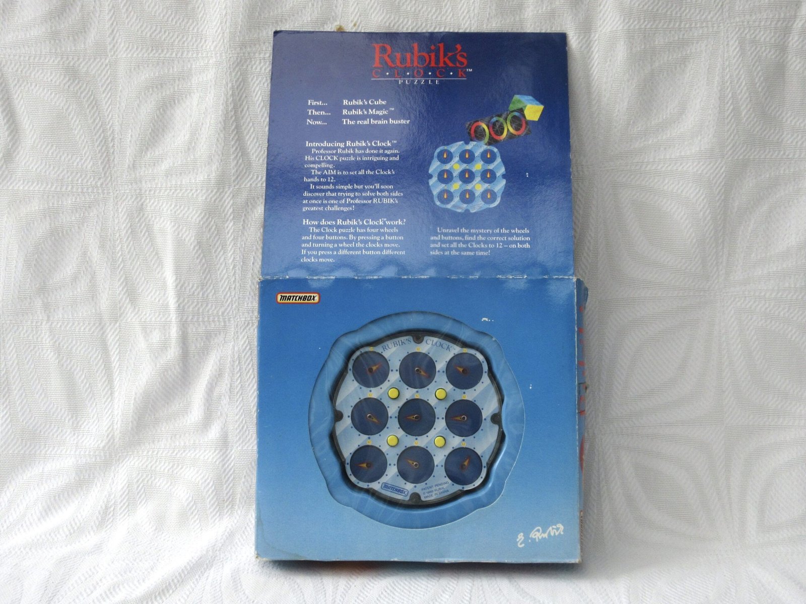 Vintage Rubiks Clock Puzzle by Matchbox Boxed 1980s Toys - Image 6